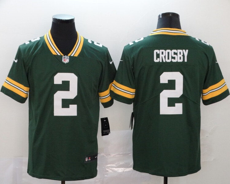 Men's Green Bay Packers #2 Mason Crosby Player Nike Green Game Football Jersey