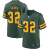 Mens Green Bay Packers #32 MarShawn Lloyd Nike Green Alternate Retro 1950s Throwback Jersey