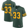 Mens Green Bay Packers #33 Evan Williams Nike Green Alternate Retro 1950s Throwback Jersey