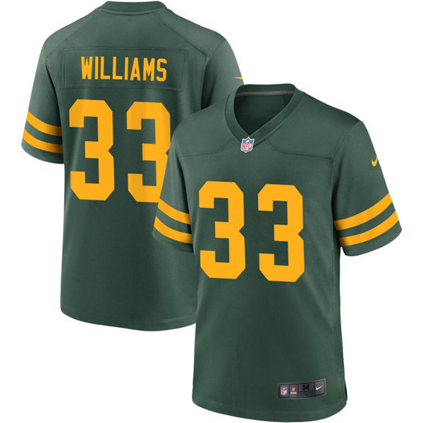 Mens Green Bay Packers #33 Evan Williams Nike Green Alternate Retro 1950s Throwback Jersey