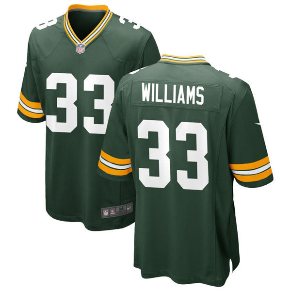 Mens Green Bay Packers #33 Evan Williams Nike Green Vapor Limited Player Jersey