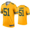 Mens Green Bay Packers #51 Krys Barnes Nike Gold Inverted Legend Jersey