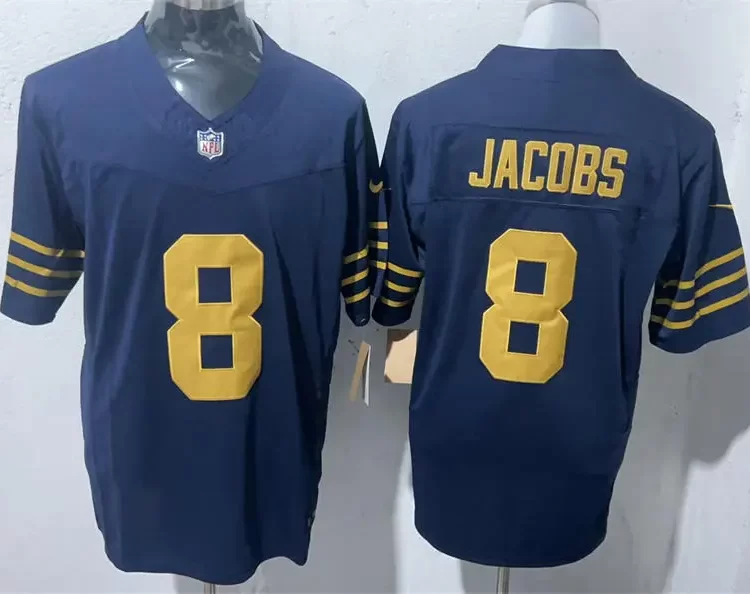 Mens Green Bay Packers #8 Josh Jacobs Nike Navy The 1923 Classic Game Jersey