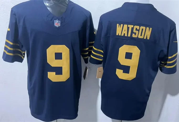 Mens Green Bay Packers #9 Christian Watson Nike Navy The 1923 Classic Game Jersey