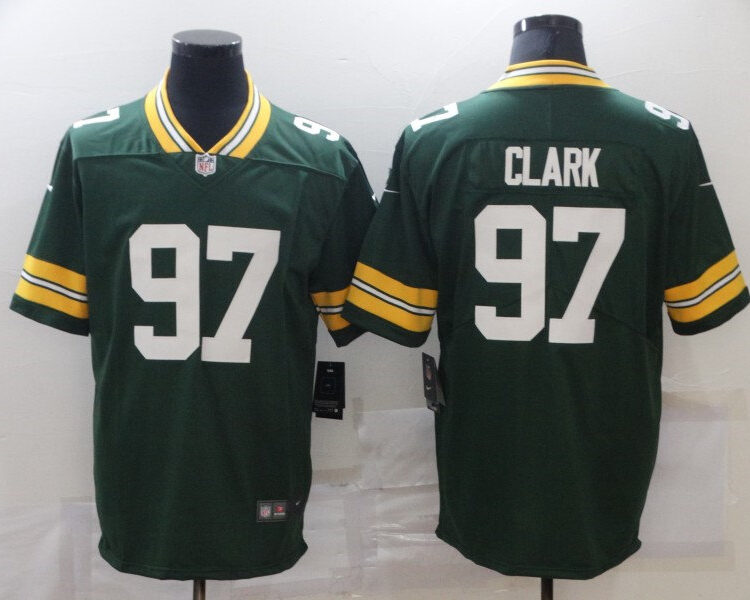 Men's Green Bay Packers #97 Kenny Clark Player Nike Green Game Football Jersey