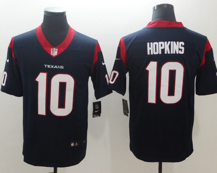 Men's Houston Texans #10 DeAndre Hopkins Nike Navy Vapor Limited Jersey