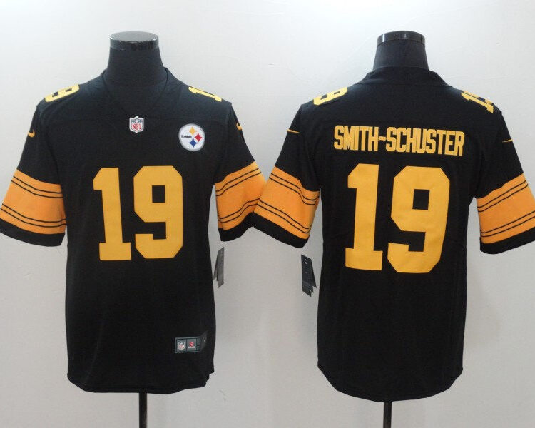 Men's Pittsburgh Steelers #19 JuJu Smith-Schuster Nike Black Vapor Untouchable Color Rush Jersey