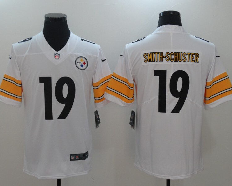 Men's Pittsburgh Steelers #19 JuJu Smith-Schuster Nike White Game Football Jersey