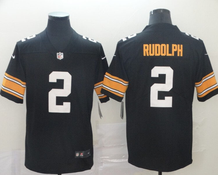 Men's Pittsburgh Steelers #2 Mason Rudolph Nike Black Alternate Football Jersey