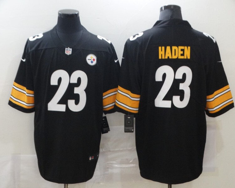Men's Pittsburgh Steelers #23 Joe Haden Nike Black Player Game Football Jersey