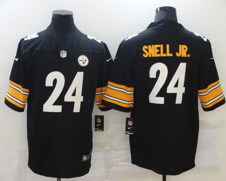 Men's Pittsburgh Steelers #24 Benny Snell Jr Nike Black Player Game Football Jersey