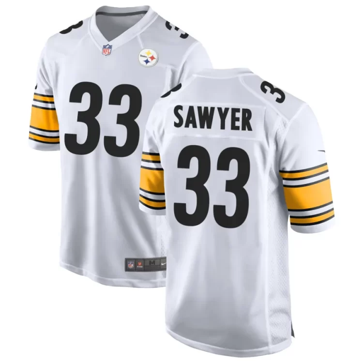 Men's Pittsburgh Steelers #33 Jack Sawyer Nike White Vapor F.U.S.E. Limited Jersey