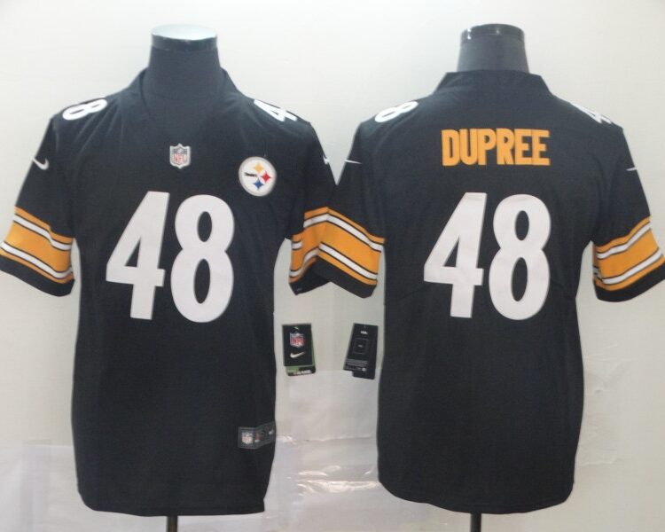 Men's  Pittsburgh Steelers #48 Bud Dupree Nike Black Player Game Football Jersey