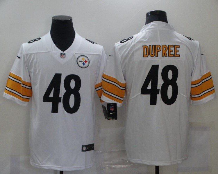 Men's Pittsburgh Steelers #48 Bud Dupree Nike White Game Football Jersey