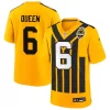 Men's Pittsburgh Steelers #6 Patrick Queen Nike Gold Alternate 1933 Throwback Game Jersey