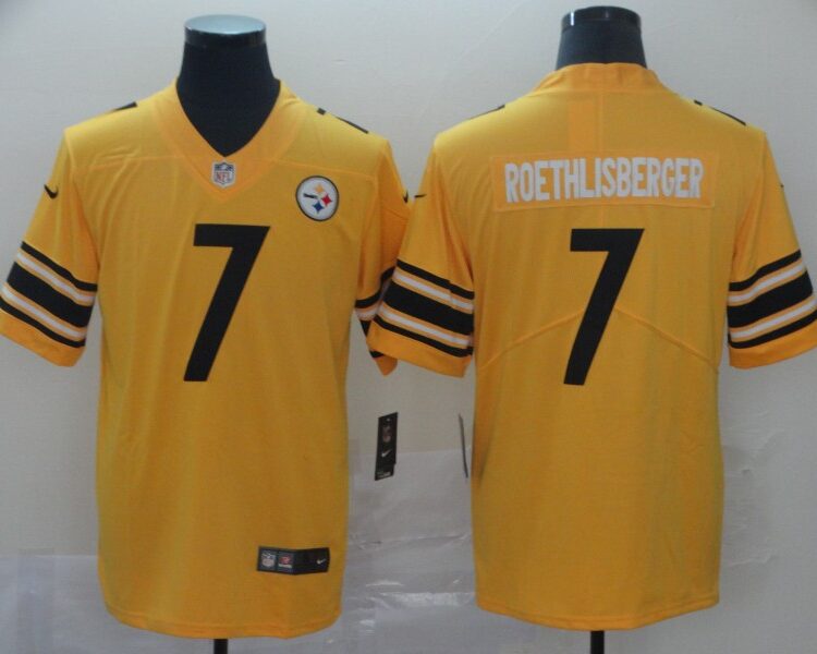Men's  Pittsburgh Steelers #7 Ben Roethlisberger Nike Gold Inverted Legend Jersey