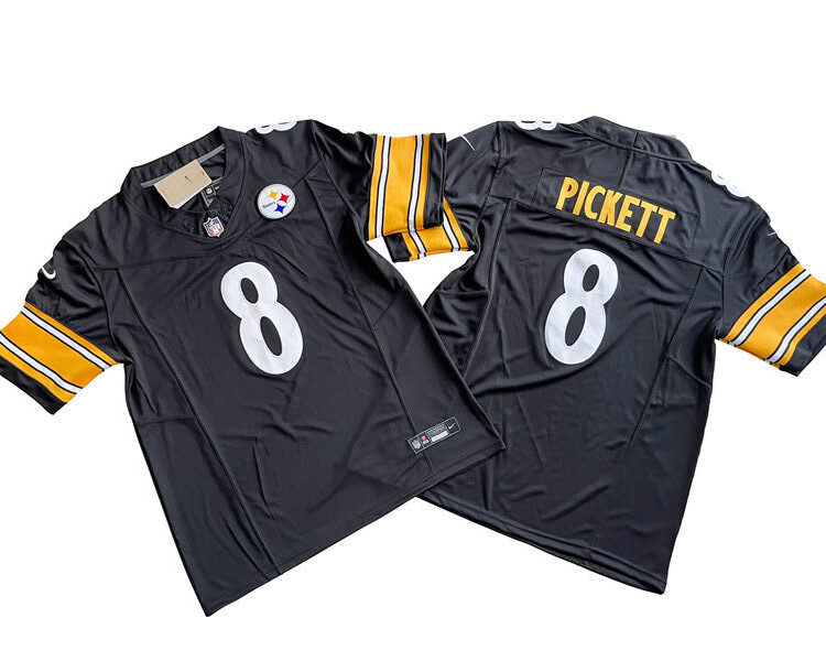Men's Pittsburgh Steelers #8 Kenny Pickett Nike Black 2023  F.U.S.E. Vapor Limited Jersey