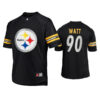 Mens Pittsburgh Steelers #90 T.J. Watt Nike 2021 Black Team Logo Icon Jersey