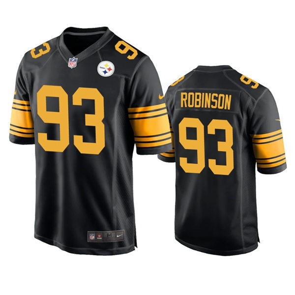 Men's Pittsburgh Steelers #93 Mark Robinson Nike Black Alternate 2 Vapor F.U.S.E. Limited Jersey