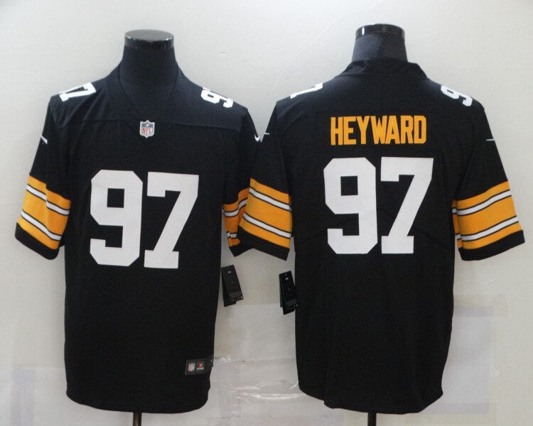 Men's Pittsburgh Steelers #97  Cameron Heyward Nike Black Big Number Alternate Limited Jersey
