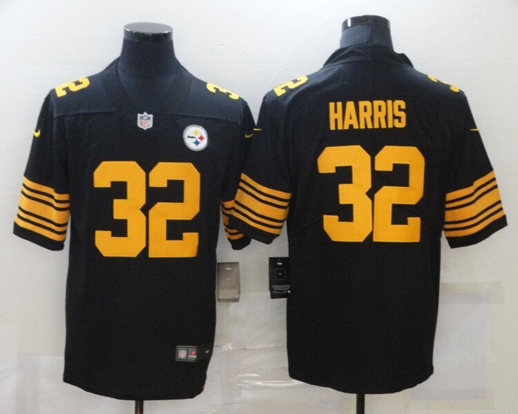Men's Pittsburgh Steelers Retired Player #32 Franco Harris Nike Black Vapor Untouchable Elite Color Rush Jersey