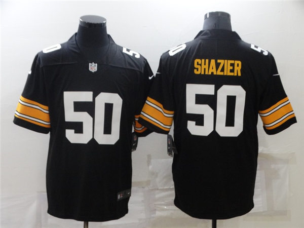 Mens Pittsburgh Steelers Retired Player #50 Ryan Shazier Nike Black Big Number Alternate Limited Jersey