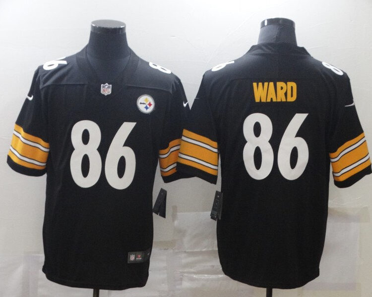 Men's Pittsburgh Steelers Retired Player #86 Hines Ward Nike Black Player Game Football Jersey