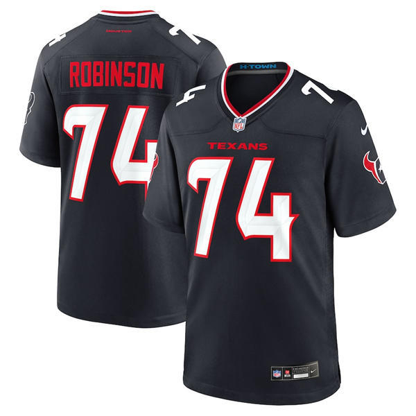 Men's Houston Texans #74 Cam Robinson Nike Navy White Alternate F.U.S.E. Limited Player Jersey