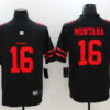 Men's San Francisco 49ers #16 Joe Montana NFL Nike Black Alternate Vapor Limited Player Jersey