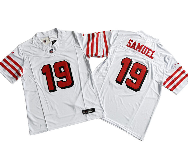 Men's San Francisco 49ers #19 Deebo Samuel Nike White Alternate 2023 F.U.S.E. Vapor Limited Jersey