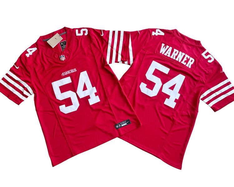 Men's San Francisco 49ers #54 Fred Warner Nike Scarlet 2023 F.U.S.E. Vapor Limited Jersey