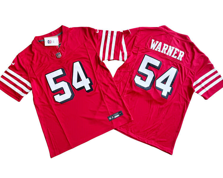 Mens San Francisco 49ers #54 Fred Warner Nike Scarlet Alternate 2023 F.U.S.E. Vapor Limited Jersey