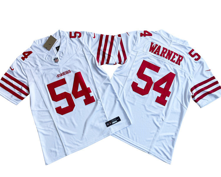 Men's San Francisco 49ers #54 Fred Warner Nike White 2023 F.U.S.E. Vapor Limited Jersey