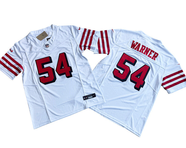 Men's San Francisco 49ers #54 Fred Warner Nike White Alternate 2023 F.U.S.E. Vapor Limited Jersey