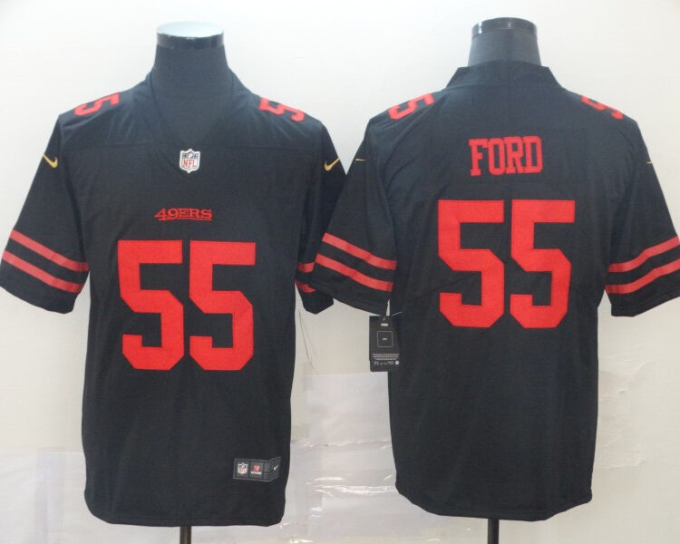 Men's San Francisco 49ers #55 Dee Ford Nike Black Alternate Vapor Limited Player Jersey