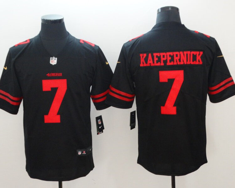 Men's San Francisco 49ers #7 Colin Kaepernick  Nike Black Alternate Vapor Limited Player Jersey