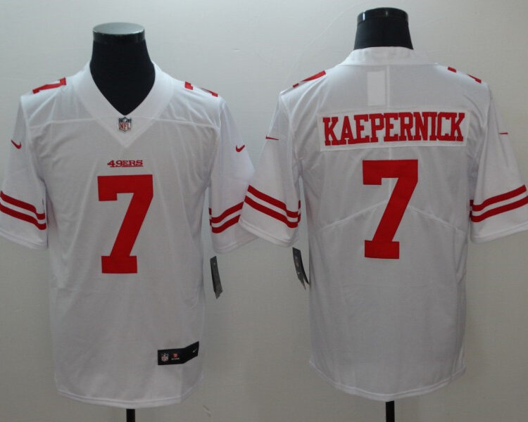 Men's San Francisco 49ers #7 Colin Kaepernick  Nike White Vapor Limited Player Jersey