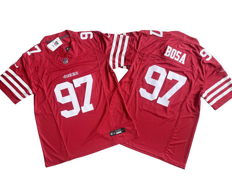 Men's San Francisco 49ers #97 Nick Bosa Nike Scarlet F.U.S.E. Vapor Limited Jersey