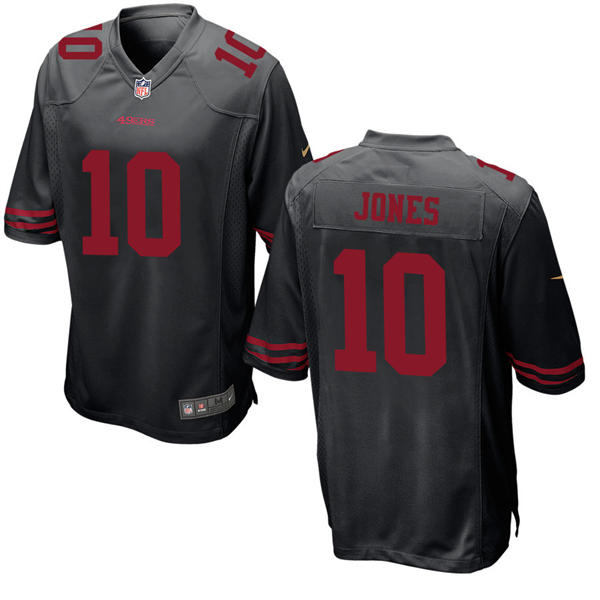 Mens San Francisco 49ers #10 Mac Jones Nike Black Alternate Vapor F.U.S.E. Limited Jersey