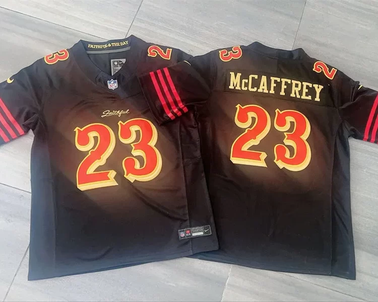 Mens San Francisco 49ers #23 Christian McCaffrey Black Rivalry Collection F.U.S.E. Limited Jersey