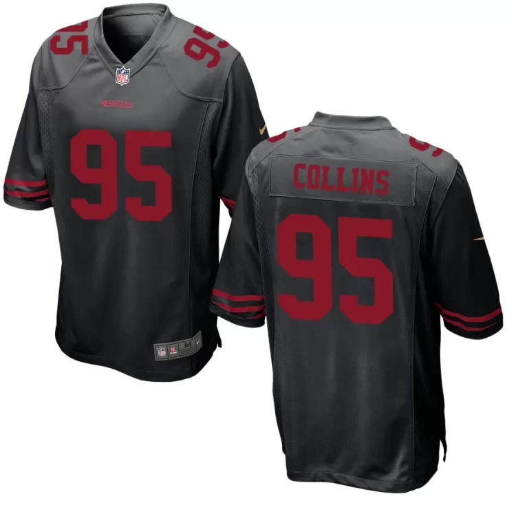 Mens San Francisco 49ers #95 Alfred Collins Nike Black Alternate Vapor F.U.S.E. Limited Jersey