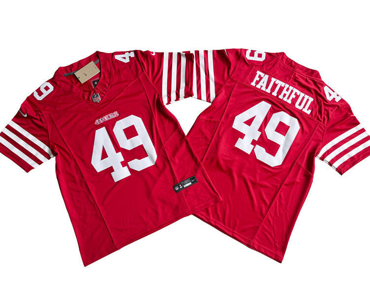 Mens San Francisco 49ers Fans Faithful Nike Scarlet F.U.S.E. Vapor Limited Jersey