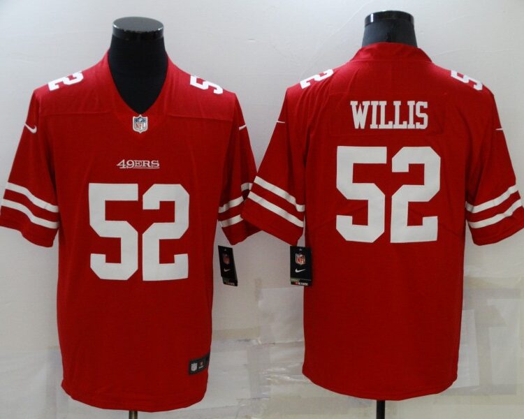 Mens San Francisco 49ers Retired Player #52 Patrick Willis Nike Scarlet Vapor Limited Player Jersey