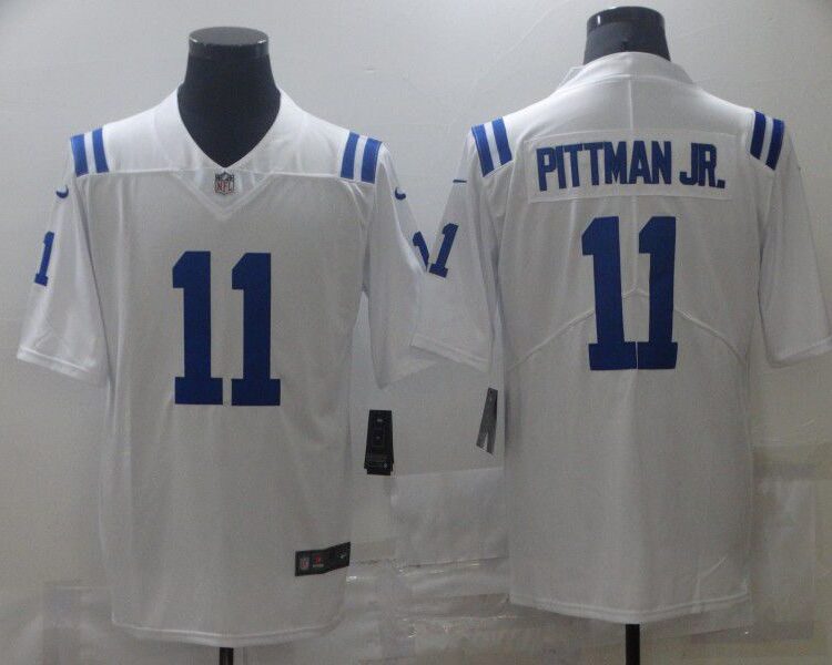Mens Indianapolis Colts #11 Michael Pittman Jr. Nike White Vapor Limited Jersey