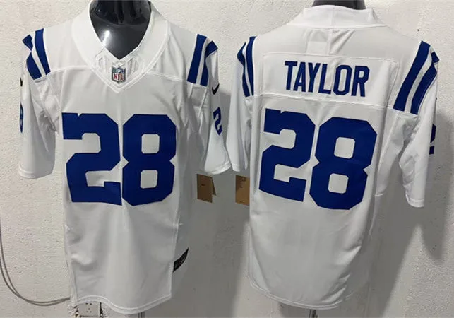 Men's Indianapolis Colts #28 Jonathan Taylor Nike White Vapor F.U.S.E. Limited Jersey