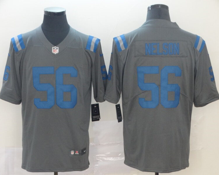 Men's Indianapolis Colts #56 Quenton Nelson Grey Nike Inverted Legend Jersey