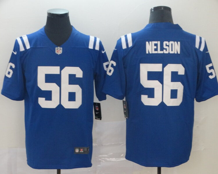 Men's Indianapolis Colts #56 Quenton Nelson Nike Royal NFL Vapor Limited Jersey