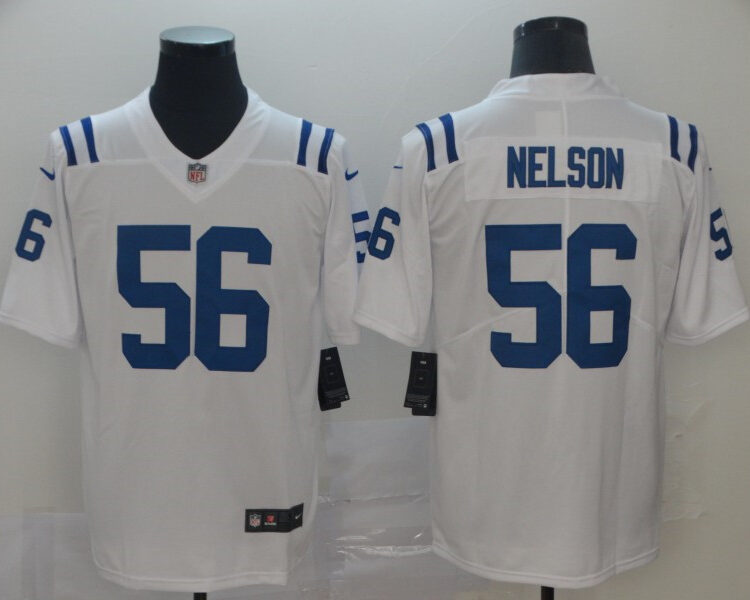 Men's Indianapolis Colts #56 Quenton Nelson Nike White NFL Vapor Limited Jersey