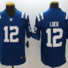 Men's Indianapolis Colts Retired Player #12 Andrew Luck Nike Royal NFL Vapor Limited Jersey