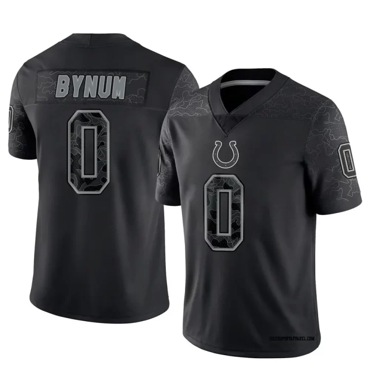 Mens Indianapolis Colts #0 Camryn Bynum Black Rflctv Limited Jersey